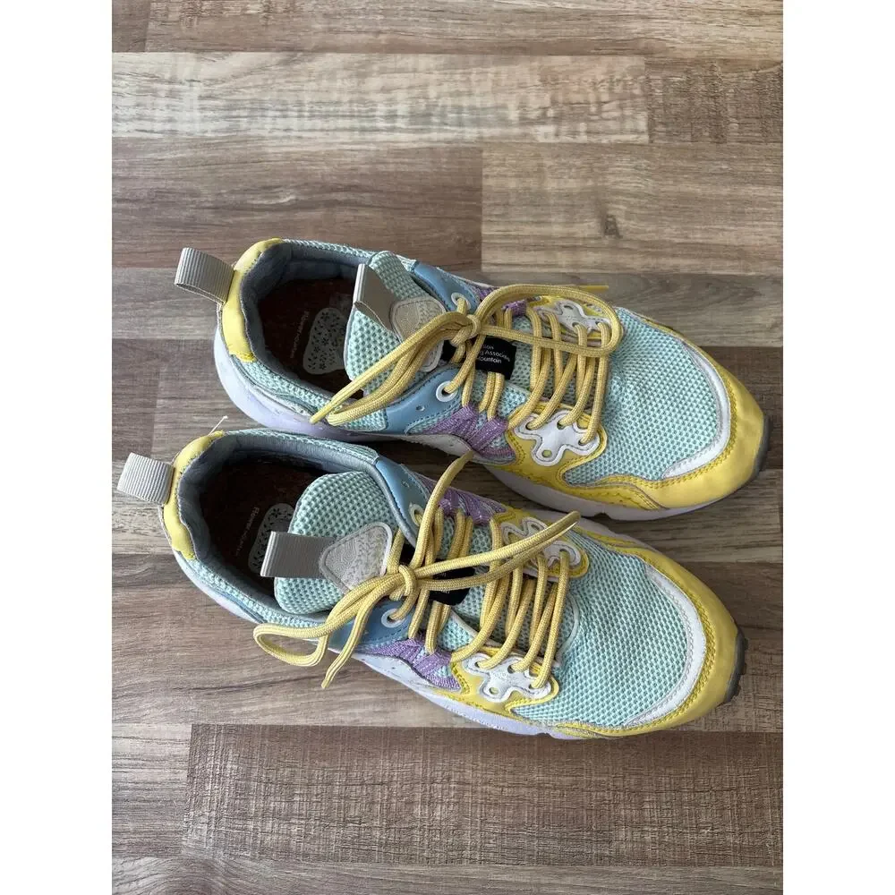 Flower Mountain Yamano 3 Calf Sneakers in Nylon Lime/ Tiffany size 8